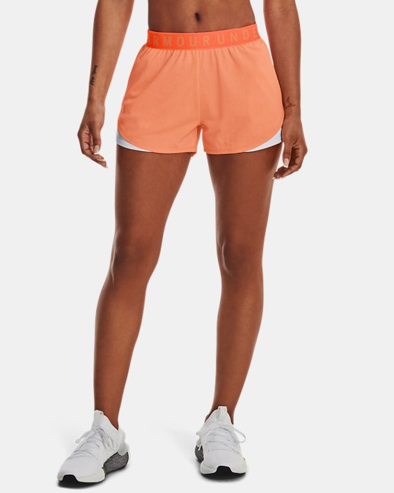 Shorts UA Play Up 3.0 Twist para Mujer, Orange, pdpMainDesktop image number 0